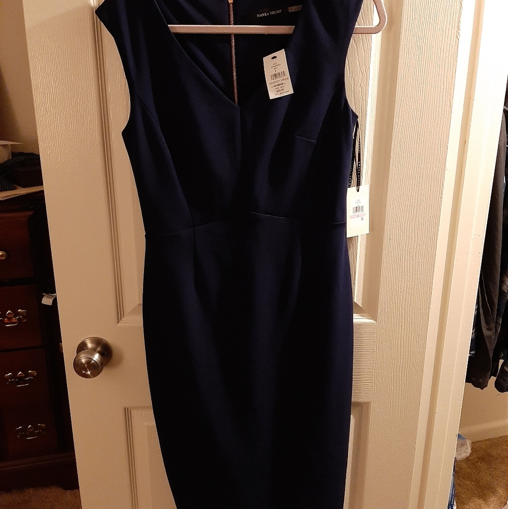 Navy Ivanka Trump dress